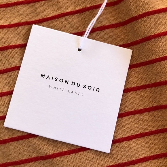 Maison Du Soir White Label Striped Pajama Top NWT - Picture 6 of 9